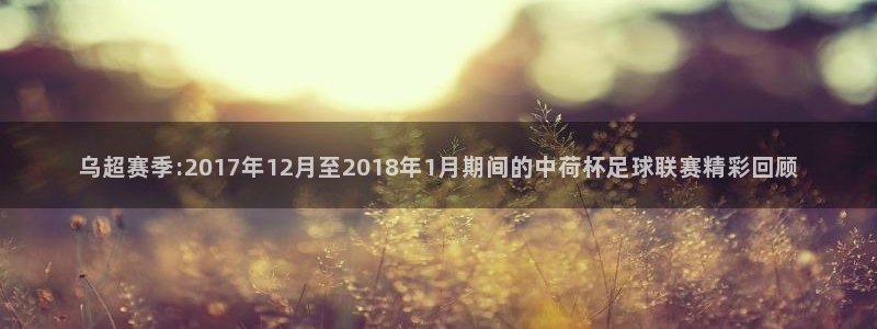 乌超赛季:2017年12月至2018